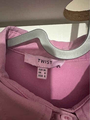 s Beden Twist pembe gömlek