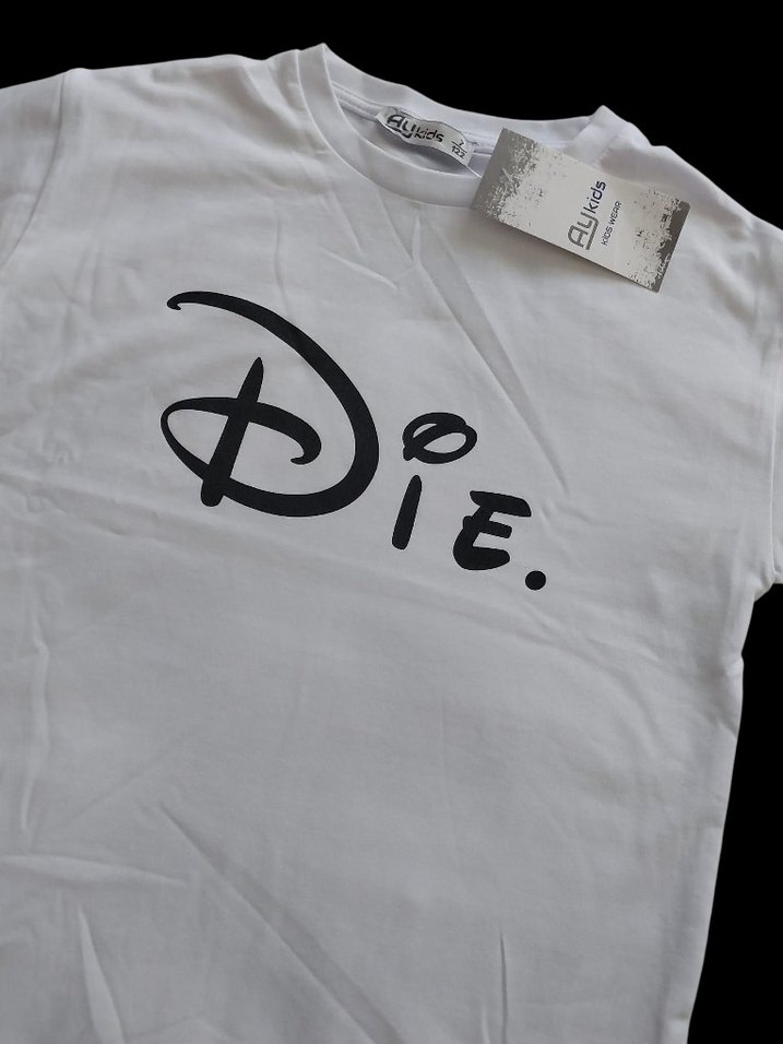 Beyaz Baskılı Erkek Tişört - Görsel 2