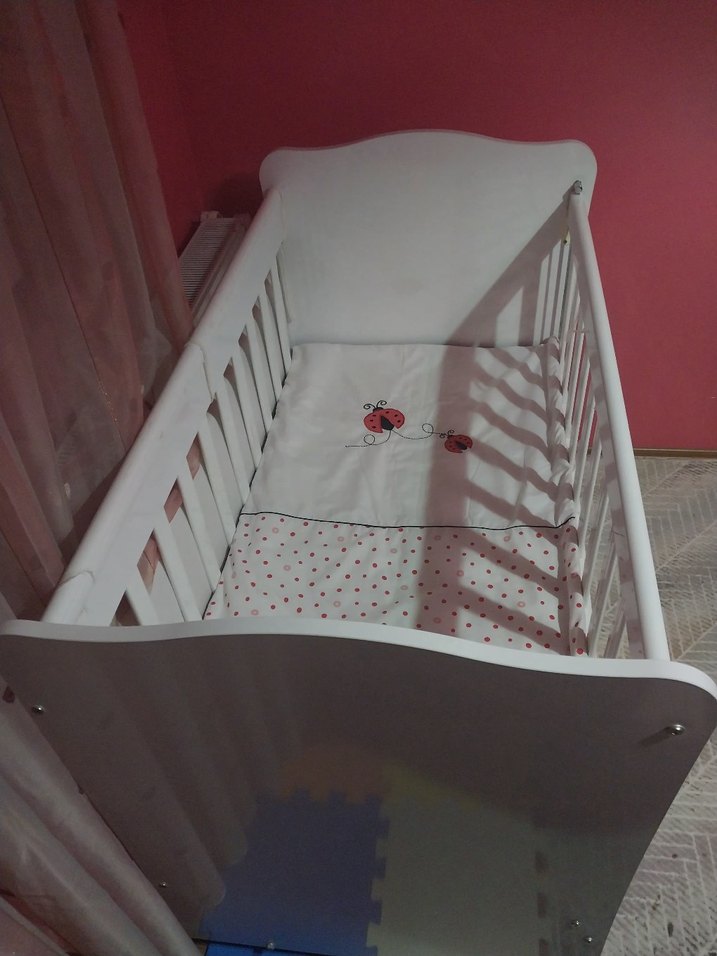 Beyaz Bebek Beşiği ve Sepeti - Görsel 2