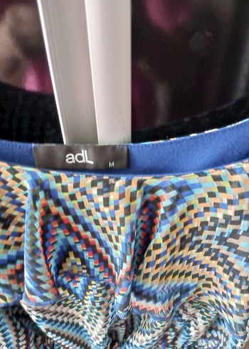 adL Baskılı Lacivert Midi Hamile Eteği - Görsel 5