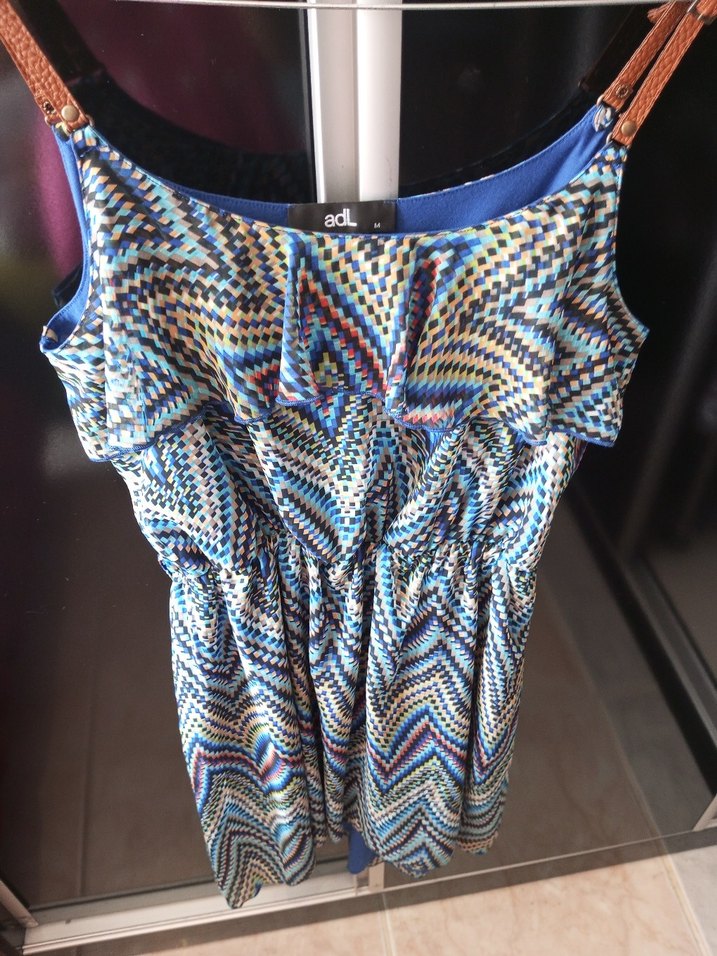 adL Baskılı Lacivert Midi Hamile Eteği - Görsel 2