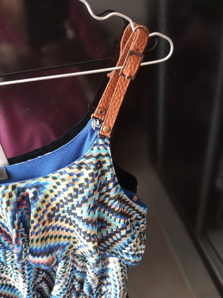 adL Baskılı Lacivert Midi Hamile Eteği - Görsel 4