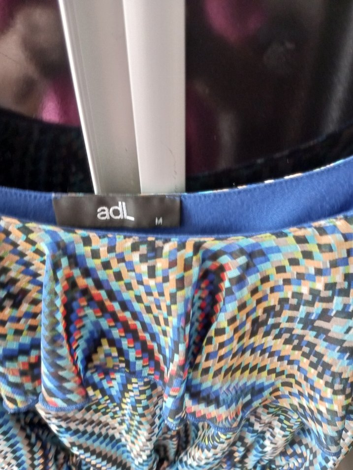 adL Baskılı Lacivert Midi Hamile Eteği - Görsel 5