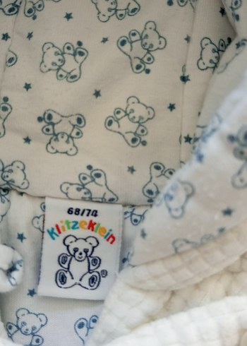 Beyaz Örgü Desenli Bebek Kış Tulumu - Görsel 5