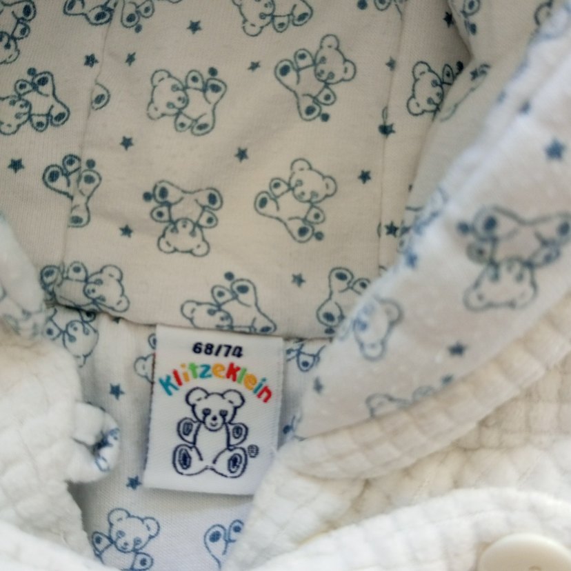 Beyaz Örgü Desenli Bebek Kış Tulumu - Görsel 5