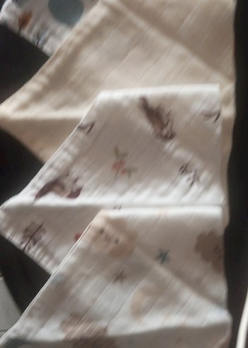 Nakışlı Beyaz Pamuk Çocuk önlüğü múslin bez kumaş  4 lü fiyatı - Görsel 3