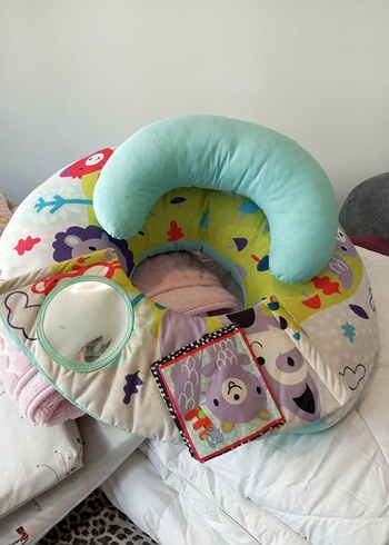 Nakışlı Çok Renkli mama ve oturma minderi - Görsel 6