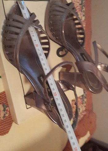 antresit rengi Platform Topuklu Kadın ayaykkabi - Görsel 5