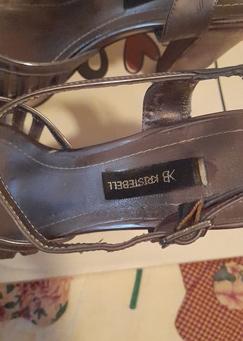 antresit rengi Platform Topuklu Kadın ayaykkabi - Görsel 3