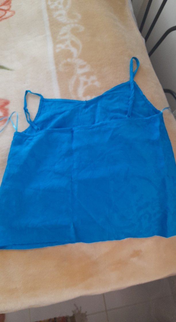 Mavi v Yaka Kadın Atlet - Görsel 2