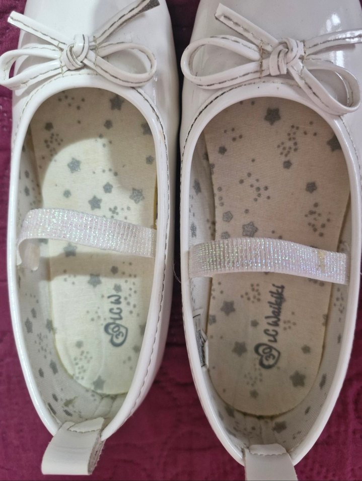 Kız Çocuk Beyaz Fiyonklu Babet - Görsel 2