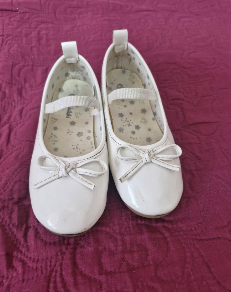 Kız Çocuk Beyaz Fiyonklu Babet - Görsel 4