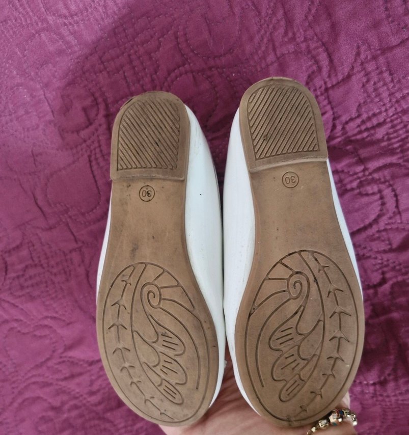 Kız Çocuk Beyaz Fiyonklu Babet - Görsel 3