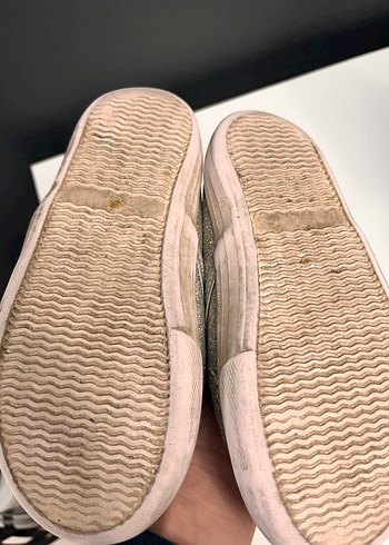 Kız Çocuk Gri Simli Nakışlı Babet - Görsel 3