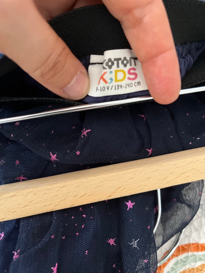 Kız Çocuk Lacivert Fırfırlı Etek - Görsel 3