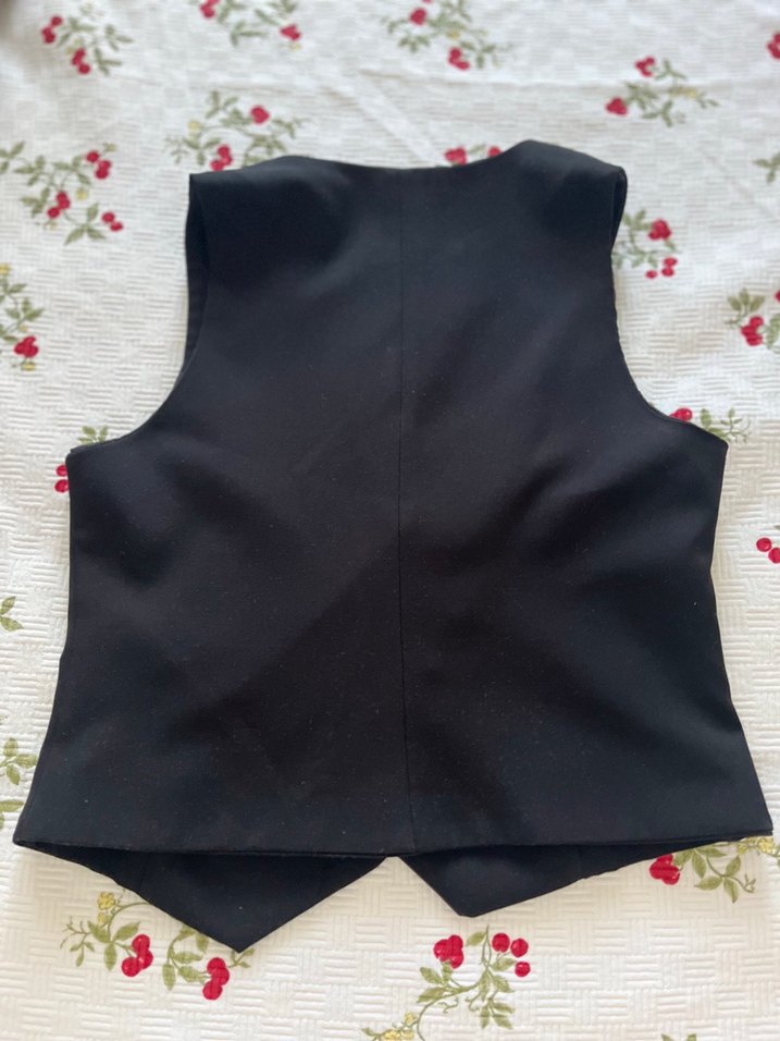 Düğmeli Siyah Kadın Yelek - Görsel 2