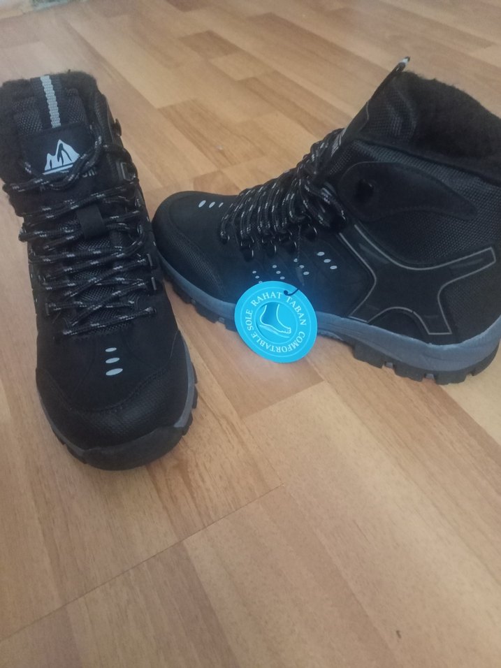 sıfır kaymaz taban içi yünlü sıcacık KAR BOTU - Görsel 4