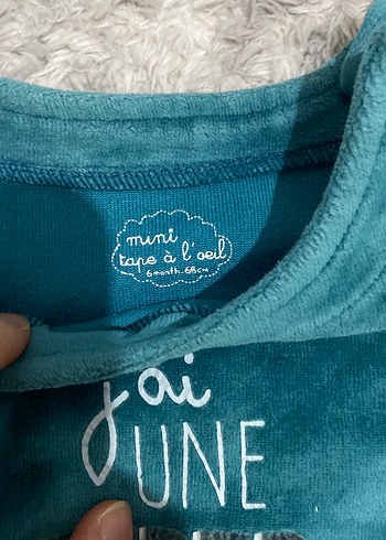 Kadife bebek pijama takımı - Görsel 2