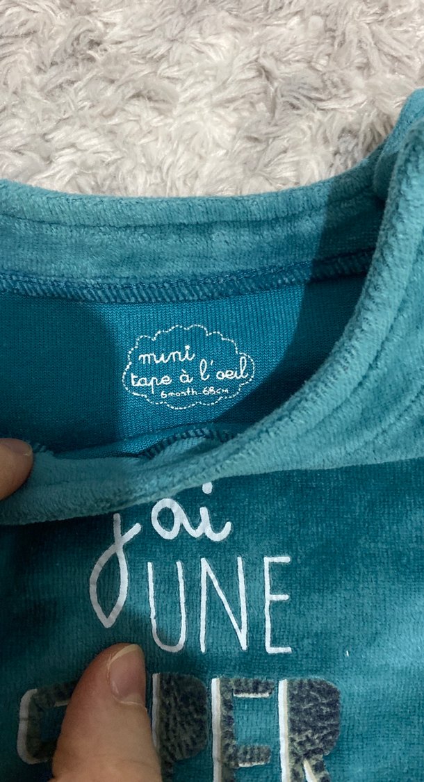 Kadife bebek pijama takımı - Görsel 2