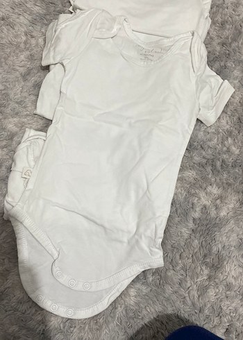 Bebek Kolsuz Beyaz Body, Yuvarlak Yaka - Görsel 3