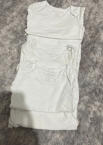 Bebek Kolsuz Beyaz Body, Yuvarlak Yaka - Görsel 2