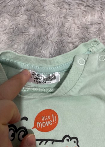 Gri Baskılı Erkek Bebek Kısa Kollu Takım - Görsel 2