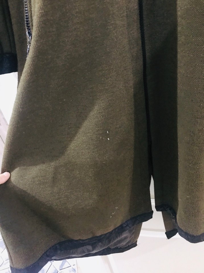 Kürklü Uzun Kahverengi Kamuflaj Kadın Kaban kaşe - Görsel 3