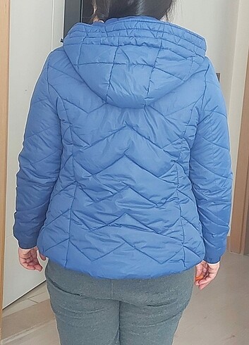 l Beden mavi Renk Şişme mont