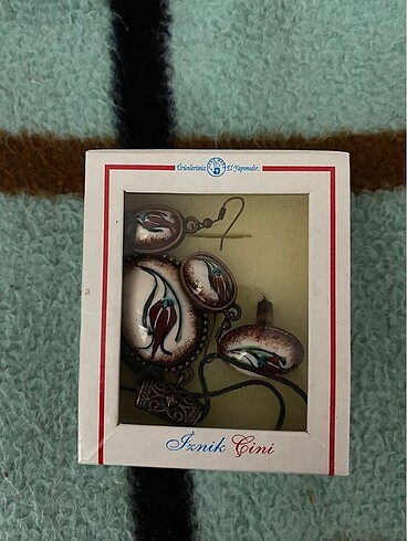 iznik çini kolye ve küpe