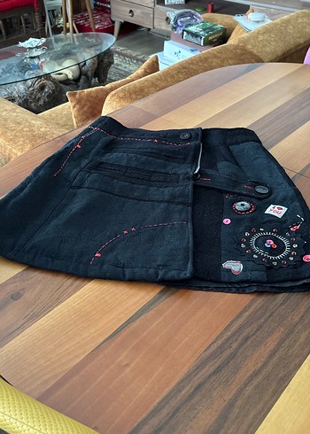 s Beden siyah Renk Siyah Oversize Midi Kadın Etek