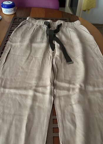 Koton Bej Bol Kesim Keten Kadın Pantolon