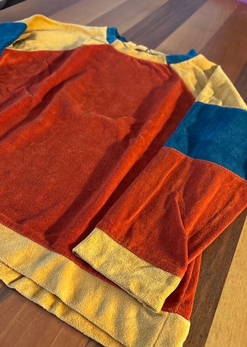 Çok Renkli kadife kazak - Görsel 2