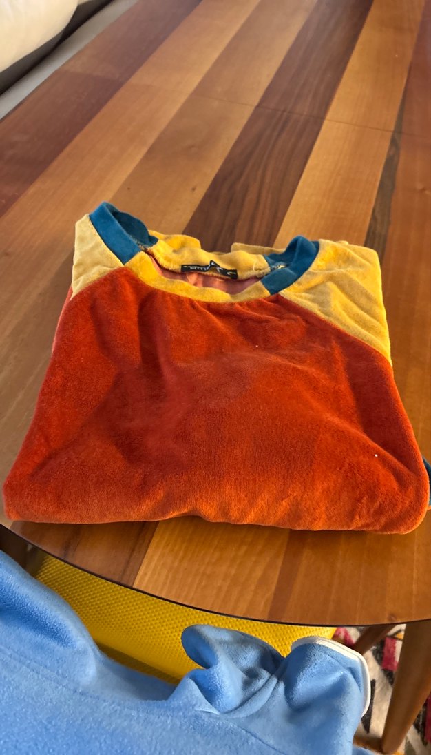 Çok Renkli kadife kazak - Görsel 4