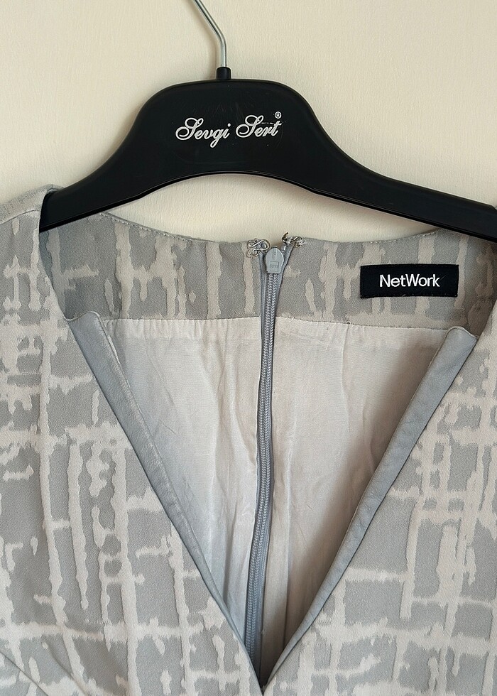 Network desenli ofis elbise - Görsel 4