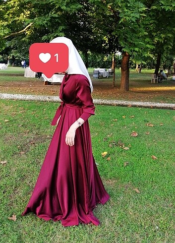 Saten tesettür abiye