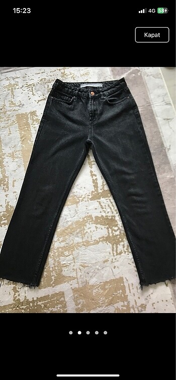 Zara Düz paça siyah pantolon
