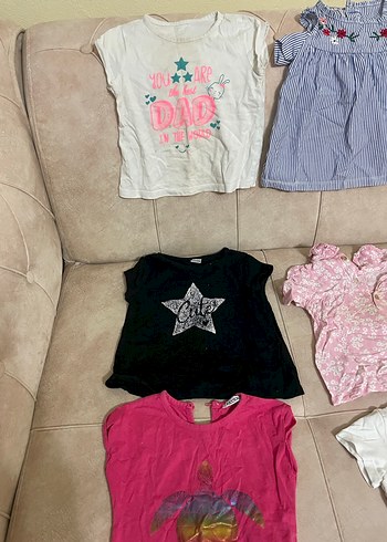 Kız Çocuk Pembe Fırfırlı Kısa Kollu Tişört - Görsel 4