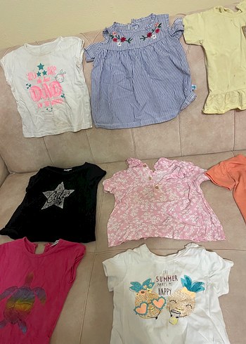 Kız Çocuk Pembe Fırfırlı Kısa Kollu Tişört - Görsel 3