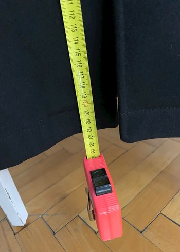 Kürk Detaylı Siyah Uzun Kadın Kaban - Görsel 5