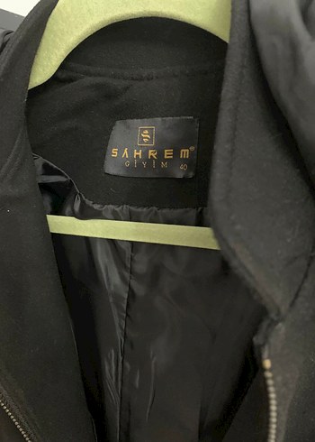 Kürk Detaylı Siyah Uzun Kadın Kaban - Görsel 8