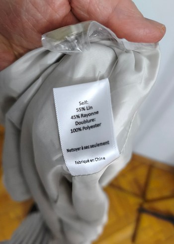 Bej Keten Kadın Blazer Ceket - Görsel 7