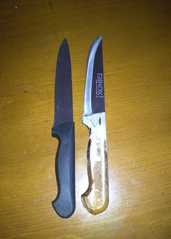  Beden Erinox Siyah ve Kahverengi Saplı Bıçak Seti