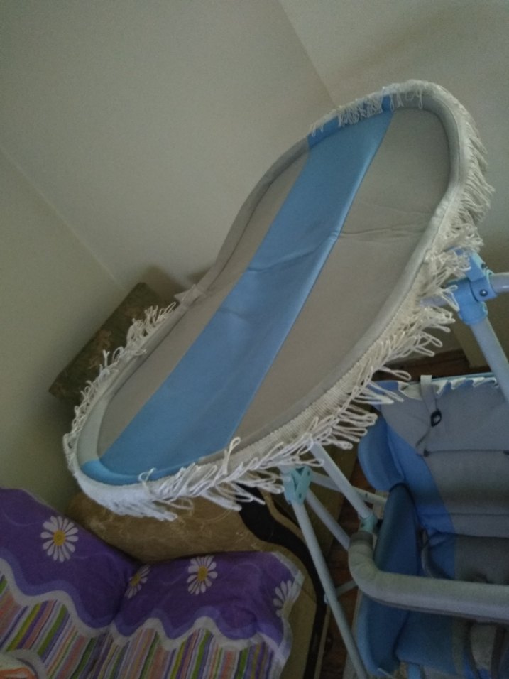 Pastel Mavi Bebek Mama Sandalyesi - Görsel 2