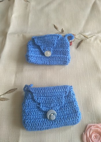 Mavi Örgü Çocuk Cüzdanı - Görsel 2