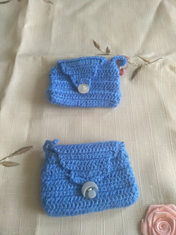 Mavi Örgü Çocuk Cüzdanı - Görsel 2