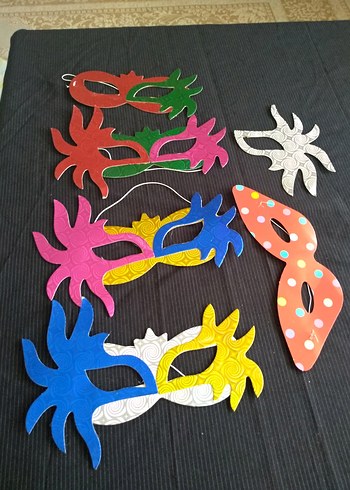 Renkli Kadın Maskeleri Seti - Görsel 2