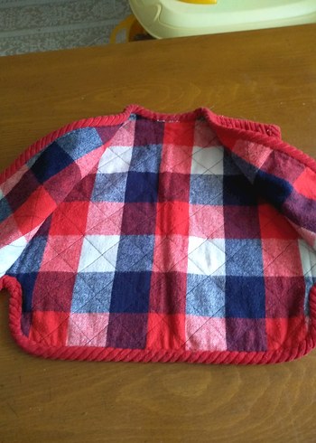 Kız Çocuk Kırmızı Örgü Yelek - Görsel 3