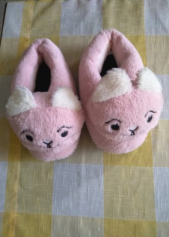 Kız Çocuk Pembe Peluş Ev Terliği - Görsel 3