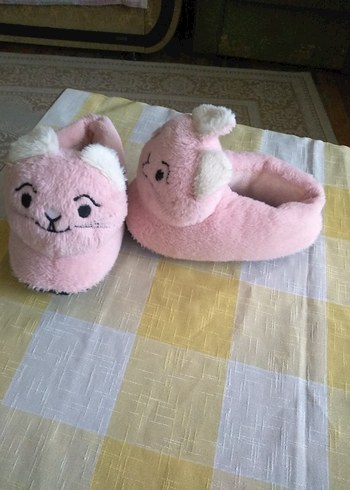 Kız Çocuk Pembe Peluş Ev Terliği - Görsel 2