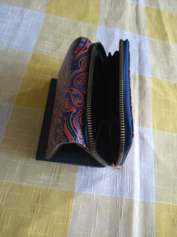 Renkli Bohem Kadın Cüzdanı Fermuarlı - Görsel 3